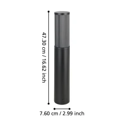 Salle sokkellampe, højde 46,5 cm, sort, aluminium^EGLO Outlet