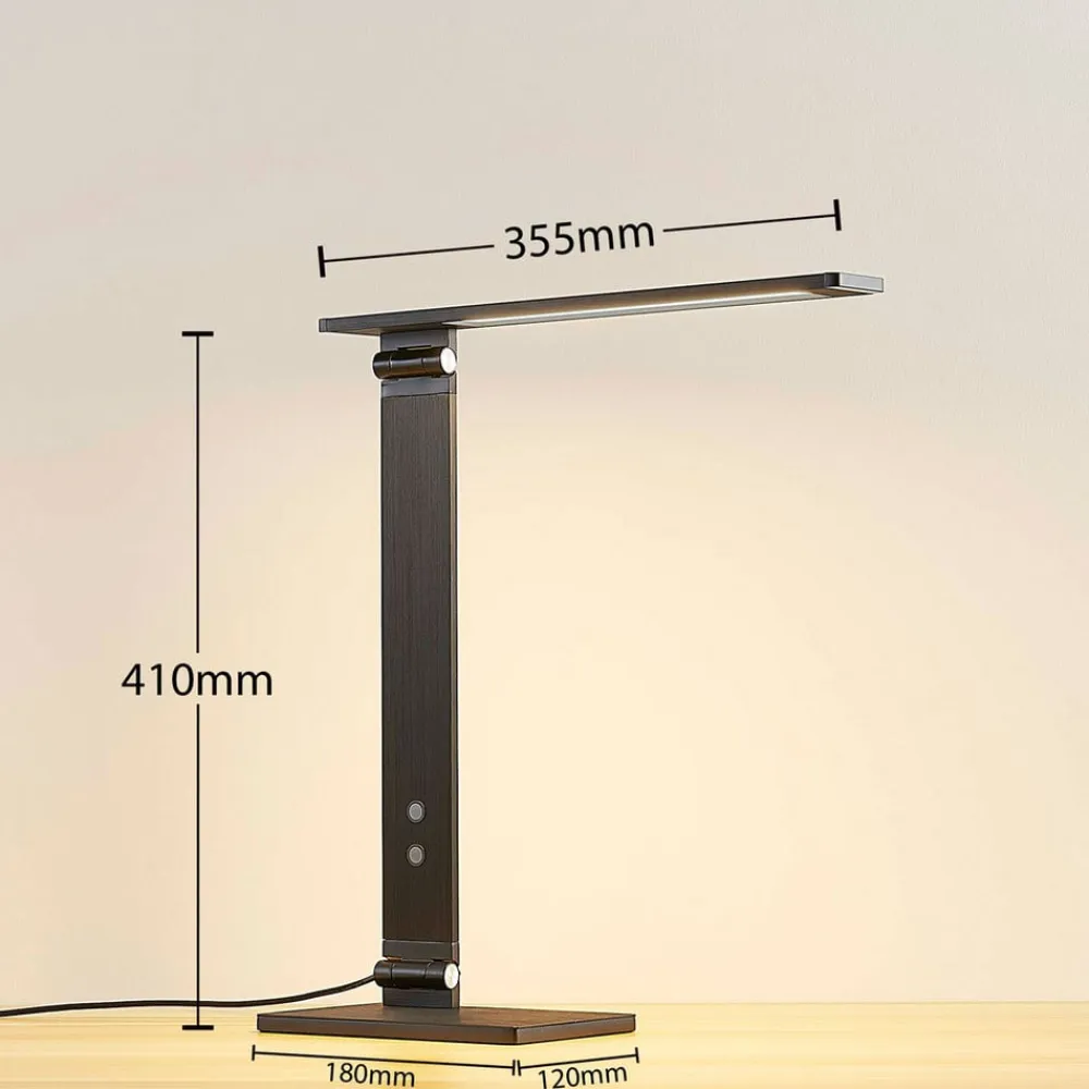 Salome - dæmpbar LED skrivebordlampe, sort^Lucande Hot