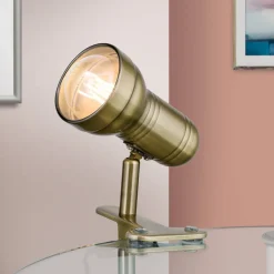 Samal klemlampe i patina^ORION Online