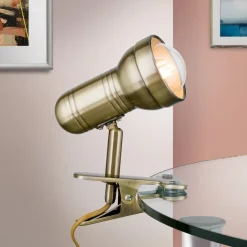 Samal klemlampe i patina^ORION Online