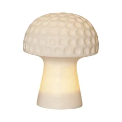 STAR TRADING Sandy LED-solcellelampe, 24 cm, hvid, plast, svampeform