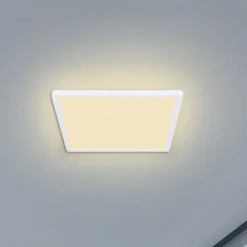 Globo Sapana LED-loftlampe, kantet, kan dæmpes, hvid