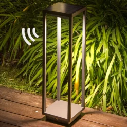 FARO BARCELONA Saura solcelle LED-sokkelampe med bevægelsesdetektor