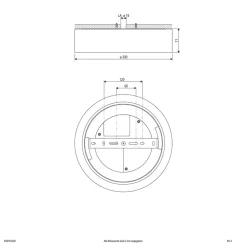 EVN Sauro LED-loftslampe, Ø 30 cm, sølv