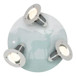Børn Elobra Loftlamper>Scandi forest loftlampe, mintgrøn, Ø 29 cm, 3 lyskilder, E14