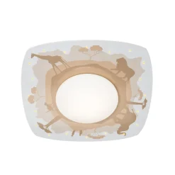 Børn Elobra Scandi Savanne loftlampe, orange, 58 cm, træ