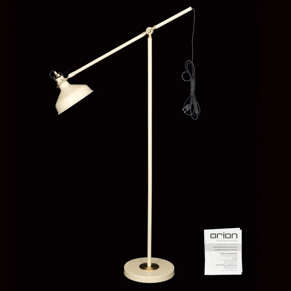 ORION Gulvlamper>Schiller gulvlampe, khaki, metal, 153 cm høj, justerbar