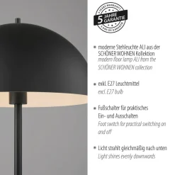 Schöner Wohnen Gulvlampe Ali, sort, jern, E27