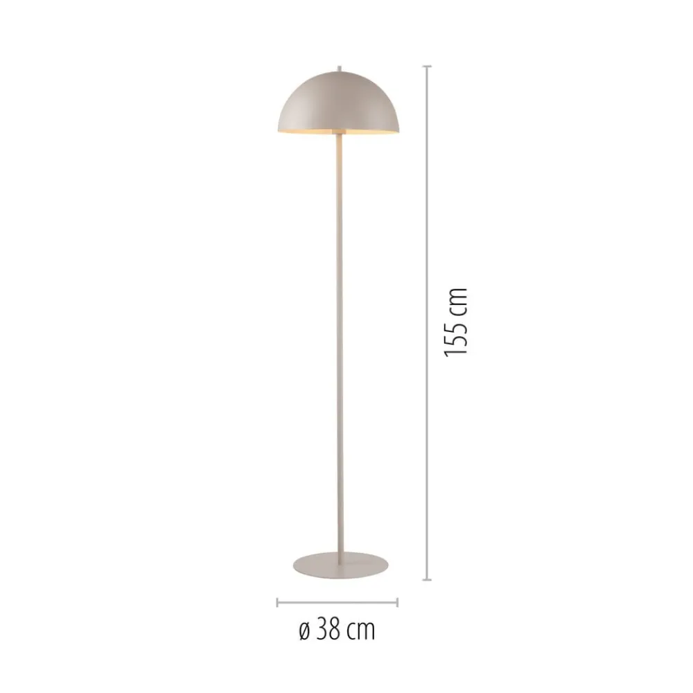 Gulvlampe Ali, Sandbrise, jern, E27^Schöner Wohnen New