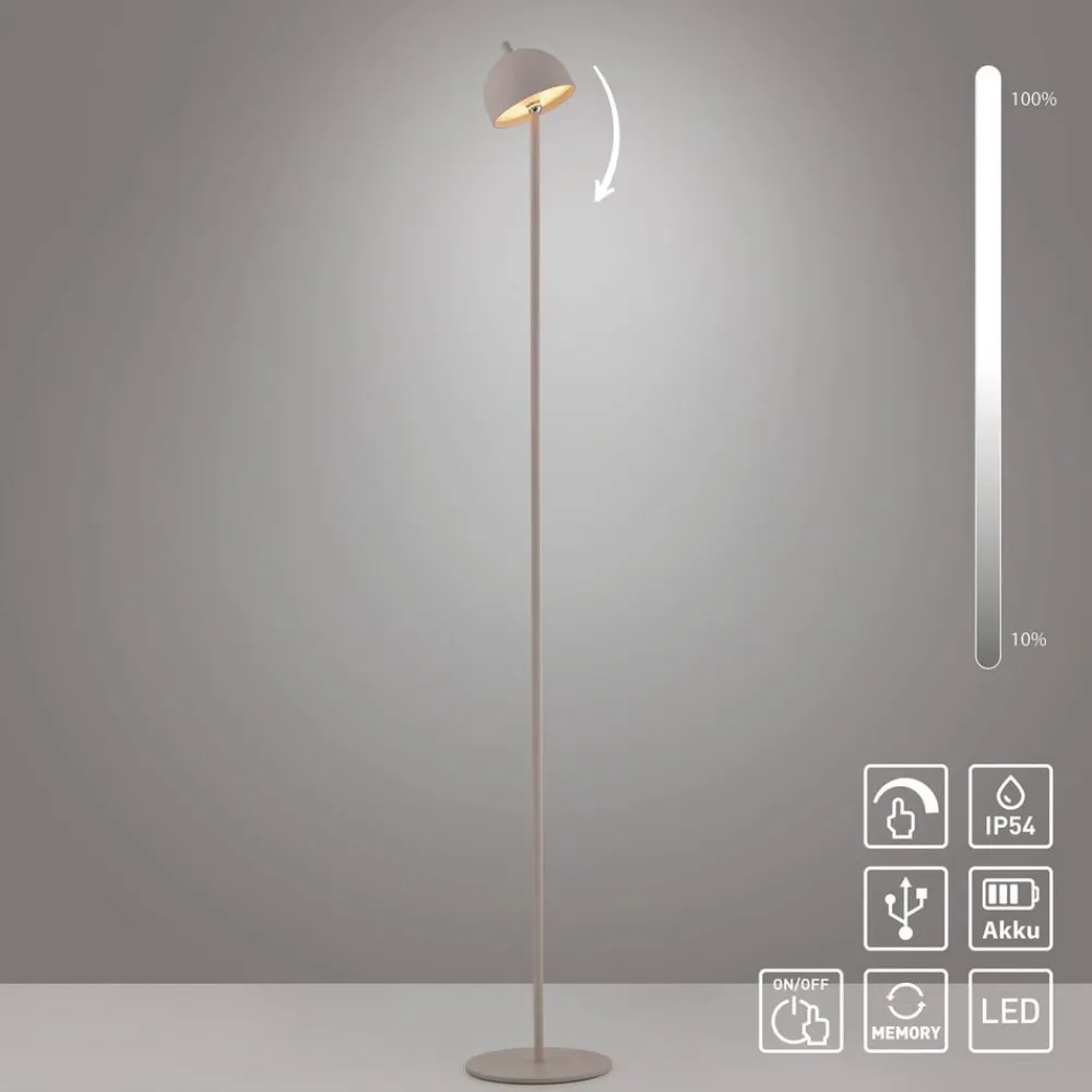 Schöner Wohnen Terrassebelysning>LED-akku-gulvlampe Bellies, sandbrise, IP54