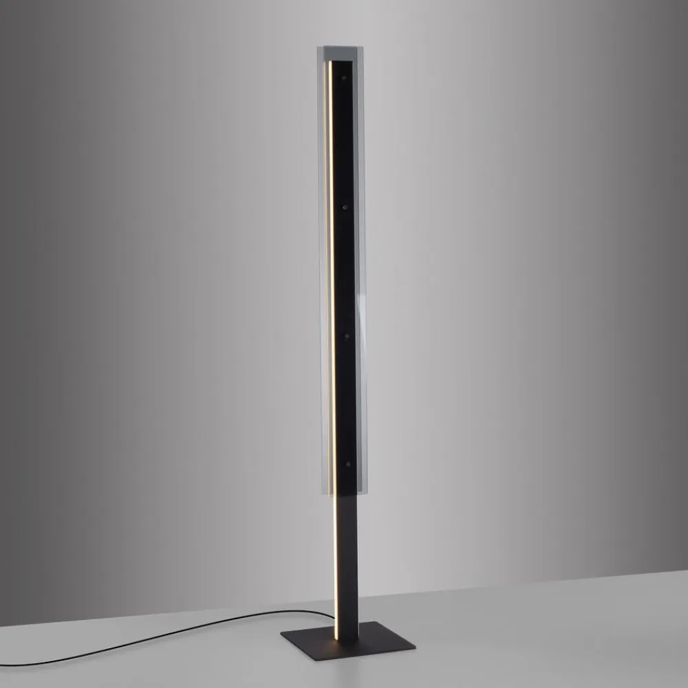 SCHÖNER WOHNEN LED-gulvlampe Lena, jern, sort, dæmper^Schöner Wohnen Sale