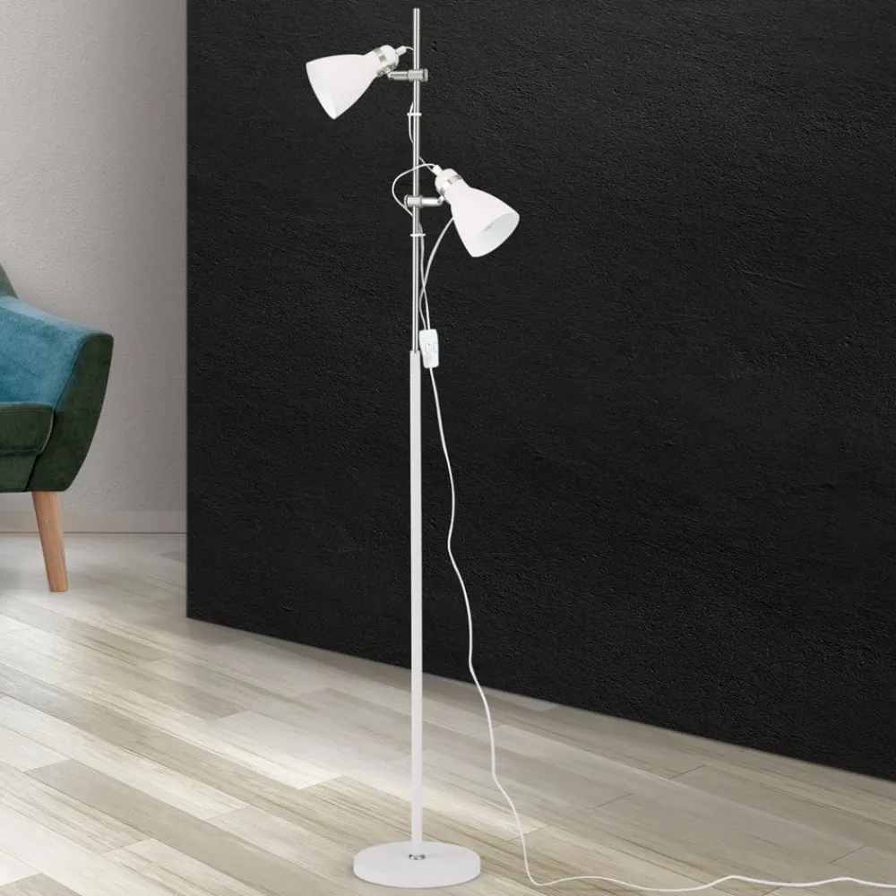 School gulvlampe med to spot, hvid^ORION