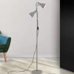ORION School gulvlampe med to spot, grå