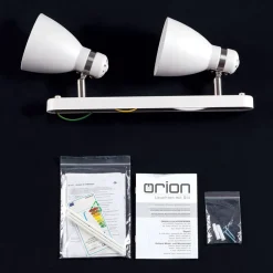 School loftspot, 2 lyskilder, hvidt^ORION Outlet