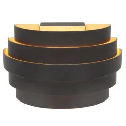 HighLight Væglamper>Scudo væglampe, sort, bredde 20 cm, aluminium, G9