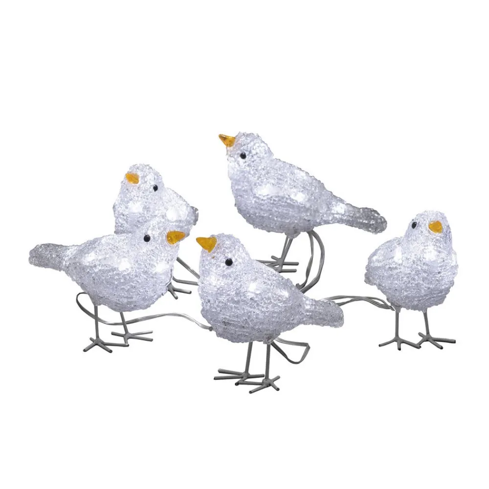 Konstsmide Christmas Sød udendørs dekoration LED-fuglekvintet