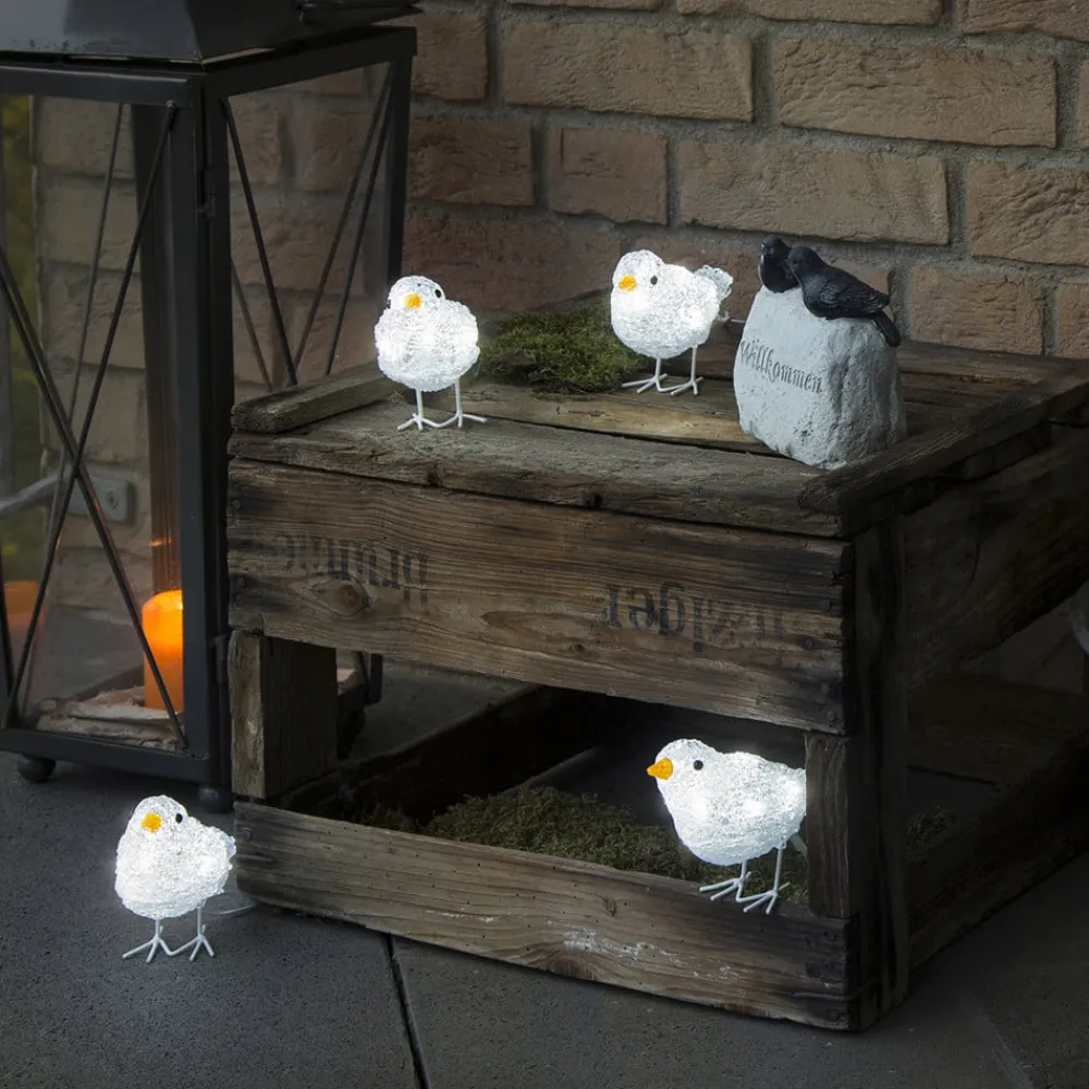 Konstsmide Christmas Sød udendørs dekoration LED-fuglekvintet