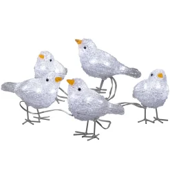 Konstsmide Christmas Sød udendørs dekoration LED-fuglekvintet
