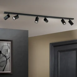 Sean loftspot, 6 lyskilder, sort^ORION New