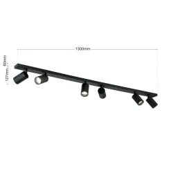 Sean loftspot, 6 lyskilder, sort^ORION New