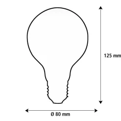 SEGULA LED Elegant Line E27 3W G80 2.200 K Filament dæmpbar