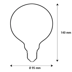 SEGULA LED Elegant Line E27 3W G95 2.200 K Glødetråd Dæmpbar
