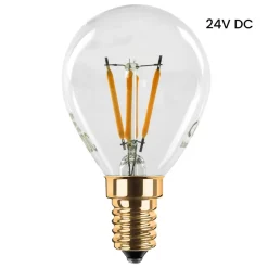 SEGULA LED-dråbepære 24V DC E14 3W Filament 922