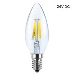 SEGULA LED-kertepære 24V DC E14 3W 927 Filament dæmpbar