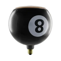 SEGULA LED-kugle Flydende Billard sort 8, E27, G200 4 W 922