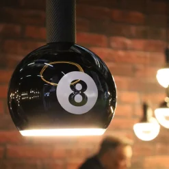 SEGULA LED-kugle Flydende Billard sort 8, E27, G200 4 W 922