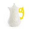 SELETTI I-Wares tekande, hvid/gul, 1,2 liter, porcelæn