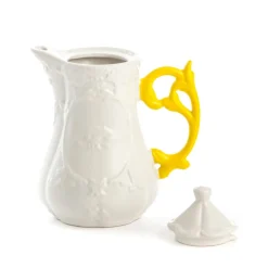 SELETTI I-Wares tekande, hvid/gul, 1,2 liter, porcelæn