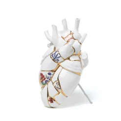 Love in Bloom Kintsugi-vase, farverig, porcelæn, guld^SELETTI Clearance