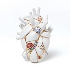 Love in Bloom Kintsugi-vase, farverig, porcelæn, guld^SELETTI Clearance