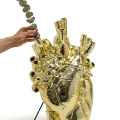 SELETTI Love in Bloom Kæmpe vase, guld, h 60 cm, glasfiber