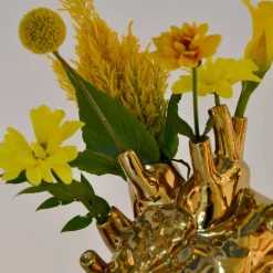 Love in Bloom-vase, guldfarvet, hjerteformet, porcelæn^SELETTI Sale