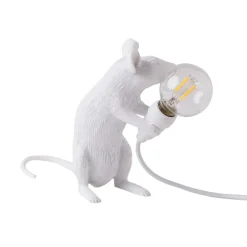 SELETTI Dekorationsbelysning>Muselampe LED-pære USB-siddende hvid