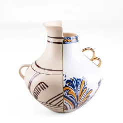 Vase Hybrid Nazca, hvid/farvet, Ø 22,5 cm, porcelæn^SELETTI Outlet