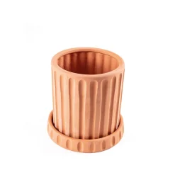 Vase Magna Graecia Dorico, underkop, terracotta^SELETTI Discount