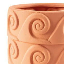 Vase Magna Graecia Onda, underkop, terracotta^SELETTI Hot