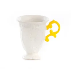SELETTI Møbel Og Interiør>-krus I-Wares, hvid/gul, 300 ml, porcelæn