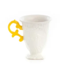 SELETTI Møbel Og Interiør>-krus I-Wares, hvid/gul, 300 ml, porcelæn