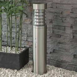 Heitronic Sensor-sokkellampe Saturn, stål, højde 50 cm