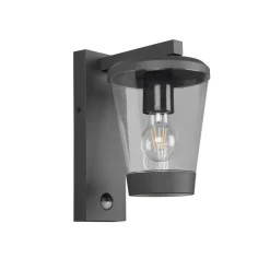Sensor-udendørs væglampe CAVADO, antracit, højde 28 cm, IP44^Trio Lighting Outlet