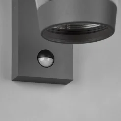 Sensor-udendørs væglampe CAVADO, antracit, højde 28 cm, IP44^Trio Lighting Outlet