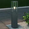 Trio Lighting Sensor-vejlampe GARONNE, antracit, højde 80 cm, metal IP44