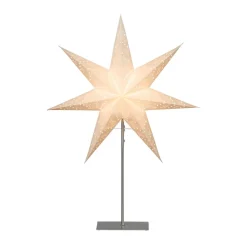 STAR TRADING Sensy stående stjerne, højde 78 cm, hvid