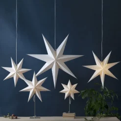 STAR TRADING Sensy stående stjerne, højde 78 cm, hvid