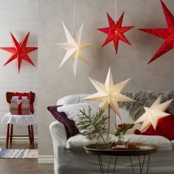 STAR TRADING Sensy stående stjerne, højde 78 cm, hvid