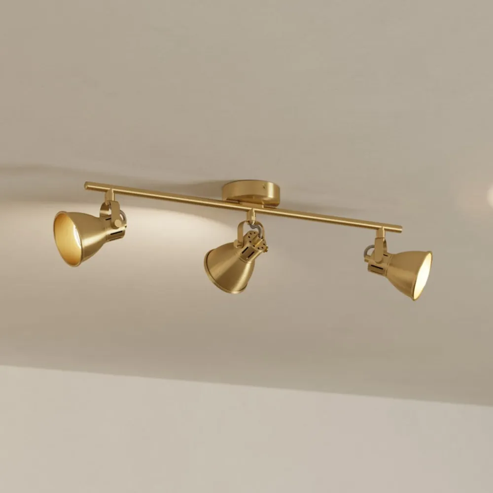 Seras loftsspot, børstet messing-guld, 3-flamme^EGLO Hot